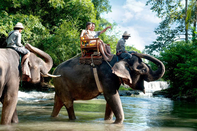 Cycling/ Elephant Ride and Spa Package - Bali Triple Activities